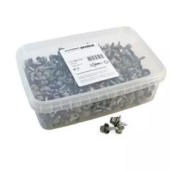 Кровельный саморез качественный крепеж 5,5/19 RAL7004350 серый (350 шт.) 1000145