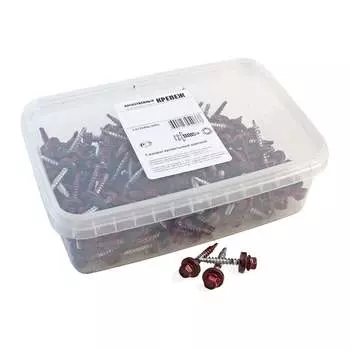 Кровельный саморез качественный крепеж 4,8/35 RAL3005140 красное вино (140 шт.) 0500129