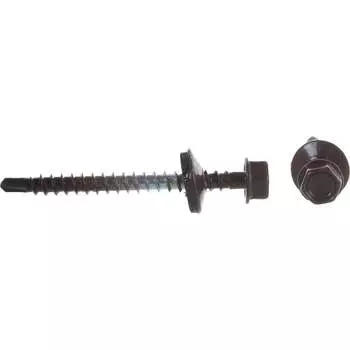 Кровельный саморез качественный крепеж 4,8/51 RAL801735 коричневый (35 шт.) 0200121