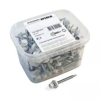 Кровельный саморез качественный крепеж 4,8/51 RAL900395 белый (95 шт.) 0500097