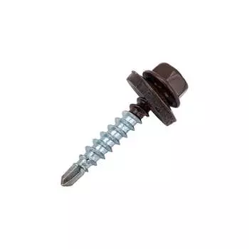 Кровельный саморез качественный крепеж 4,8/29 RAL801755 коричневый (55 шт.) 0200115