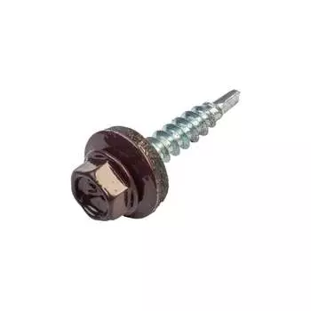 Кровельный саморез качественный крепеж 5,5/25 RAL801770 коричневый (70 шт.) 0300125