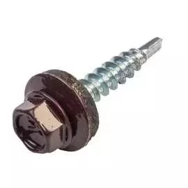 Кровельный саморез качественный крепеж 4,8/38 RAL801775 коричневый (75 шт.) 0300119