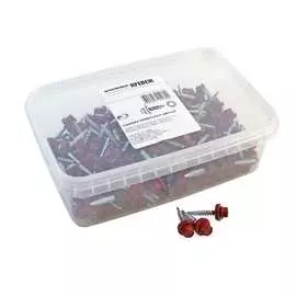 Кровельный саморез качественный крепеж 5,5/25 RAL3011200 красно-коричневый (200 шт.) 1000655