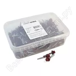 Кровельный саморез качественный крепеж 4,8/35 RAL3005230 красное вино (230 шт.) 1000129