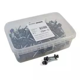 Кровельный саморез качественный крепеж 4,8/35 RAL7024200 серый графит (200 шт.) 1000699