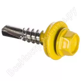 Кровельный саморез качественный крепеж 5.5/25 RAL1018200 (200 шт.) 1000201