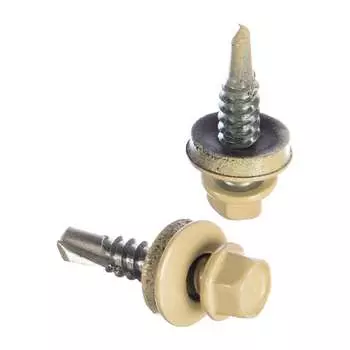 Кровельный саморез Kenner 5,5х25 RAL1014 слоновая кость (250 шт.) ск55251014ф