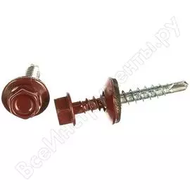 Кровельный саморез крепежная техника 4,8х35 RAL3005 красное вино (250 шт.) 420308