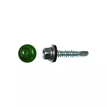Кровельный саморез КРЕП-КОМП 4,8x29 RAL6002 зелёный 3500 шт. ск296002к