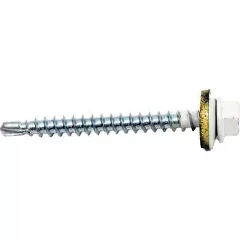 Кровельный саморез КРЕП-КОМП 4,8x51 RAL9003 белый сигнальный 100 шт. ск519003кф