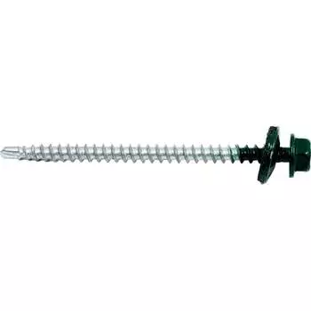 Кровельный саморез КРЕП-КОМП 4,8x70 RAL6005 тёмно-зелёный 100 шт. ск706005кф