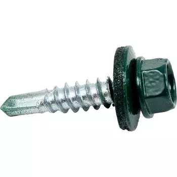 Кровельный саморез КРЕП-КОМП 5,5x25 RAL6005 тёмно-зелёный 250 шт. ск55256005кф