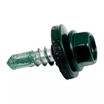 Кровельный саморез КРЕП-КОМП 5,5x19 RAL6005 тёмно-зелёный 250 шт. ск55196005кф