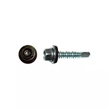 Кровельный саморез КРЕП-КОМП 4,8х70 RAL8019 серо-коричневый 1500 шт. ск708019