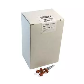 Кровельный саморез крепежная техника 4,8/51 RAL8004 коричневая медь (150 шт.) 420278