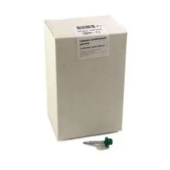 Кровельный саморез крепежная техника 5,5х19 RAL6029 зеленая мята (300 шт.) 420238
