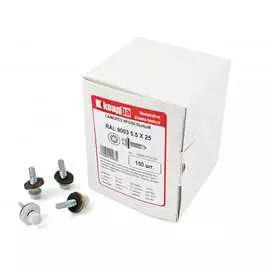 Кровельный саморез КВАДРА 5.5x25 RAL 9003 белый 150 шт. 525900303150