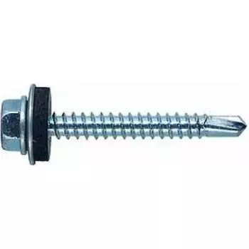 Кровельный саморез КВАДРА 5.5x51 цинк, кор. 100 шт., сверло PT.3 шайба EPDM 550511000100