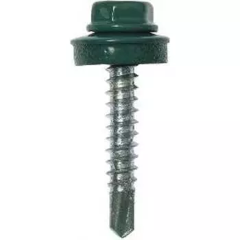 Кровельный саморез КВАДРА 4.8x35 RAL 6026 опал зеленый 250 шт. 835602601250