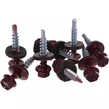 Кровельный саморез Саморезик 4,8х29 RAL3005 красное вино (250 шт.) SKRAL3005-4,8х29-250