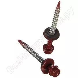 Кровельный саморез стройметиз 4,8х51 красно-коричневый ral 3011 уп. 200 шт. 2080056