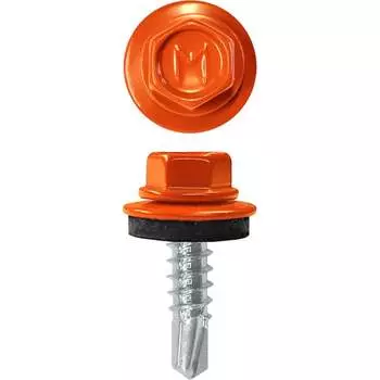 Кровельный саморез-сверло Daxmer 4,8x19 мм, RAL 2004, 400 шт. 00000316817