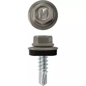 Кровельный саморез-сверло Daxmer 4,8x19 RAL 7005 250 шт. 00000329047