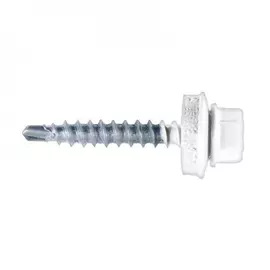 Кровельный саморез tech-krep крс zp 4.8x51 9003 ярко-белый 150шт. 00002837