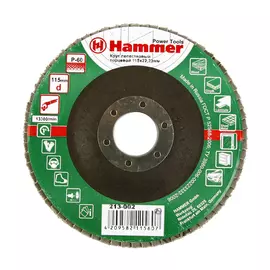 Круг лепестковый торцевой клт-1 flex 213-002 (115х22 мм; р60) hammer 29428