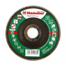 Круг лепестковый торцевой клт-1 flex 213-009 (125х22 мм; р80) hammer 29433