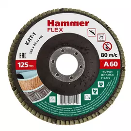 Круг лепестковый торцевой клт-1 flex se 213-025 (125х22 мм; р60) hammer 537817