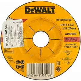 Круг обдирочный по металлу industrial (115х22.2 мм) dewalt dt42220z