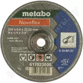 Круг обдирочный, универсальный novoflex (230x6.0х22.2 мм, a30) metabo 617023000