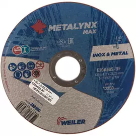 Круг отрезной (125x1.2x22.23 мм; f41 e20a60s-bf) metalynx 388480