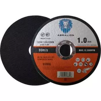 Круг отрезной ABRALION 125x1x22 мм, А60 T-BF, металл/нерж. 8926
