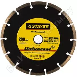 Круг отрезной алмазный professional (200х22.2 мм) stayer 3660-200_z01