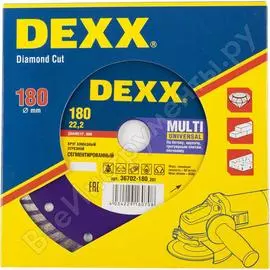 Отрезной алмазный круг для ушм DEXX ТУРБО 36702-180_z01