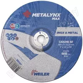 Круг шлифовальный (230x7x22.23 мм; f27 e20a24r-bf) metalynx 388587