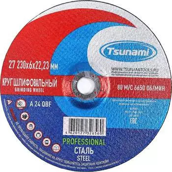 Круг зачистной по металлу Tsunami PROFESSIONAL D16171230602200