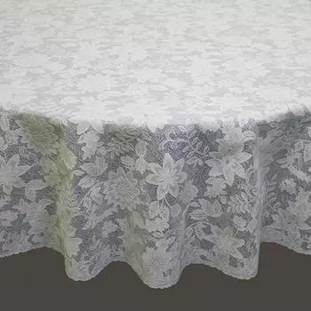 Круглая ажурная скатерть Towa Flower 6828