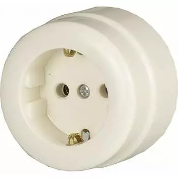 Круглая накладная розетка Alfa