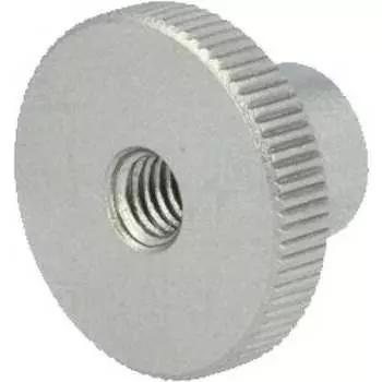 Круглая рифленая высокая оцинкованная гайка ЦКИ М4 DIN466 10 шт. 68097