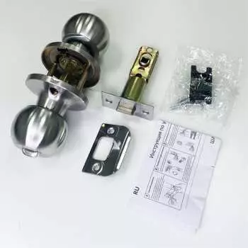 Круглая ручка-защелка VETTORE A6072 BK SN 20125