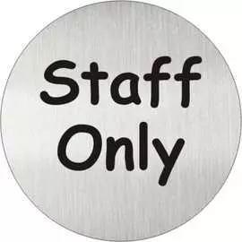Круглая табличка-пиктограмма GRM Staff only 218000130-11
