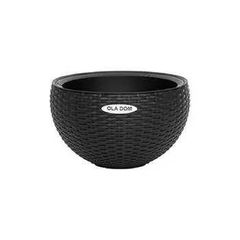 Кашпо Еврогрядка rattan ola dom Kashpo-Rattan-brown-5