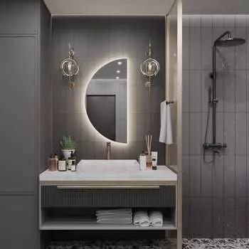 Круглое зеркало для ванной ALIAS