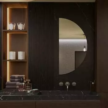 Круглое зеркало для ванной ALIAS