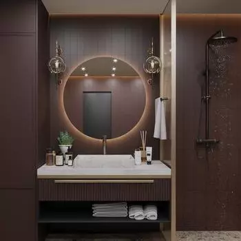 Круглое зеркало для ванной ALIAS