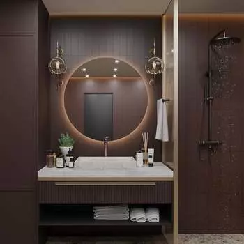 Круглое зеркало для ванной ALIAS